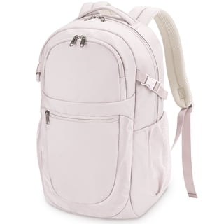 Large Backpack for College, Travel Backpack for Women for 17.3" Laptop with 12 Pockets for Work Business, Lightweight Bookbag, 28L, Beige
