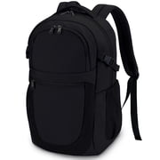 Large School Backpack for College, Travel Backpack for Women for 17.3" Laptop with 12 Pockets for Work Business, Student Teen Bookbag, 28L, Black