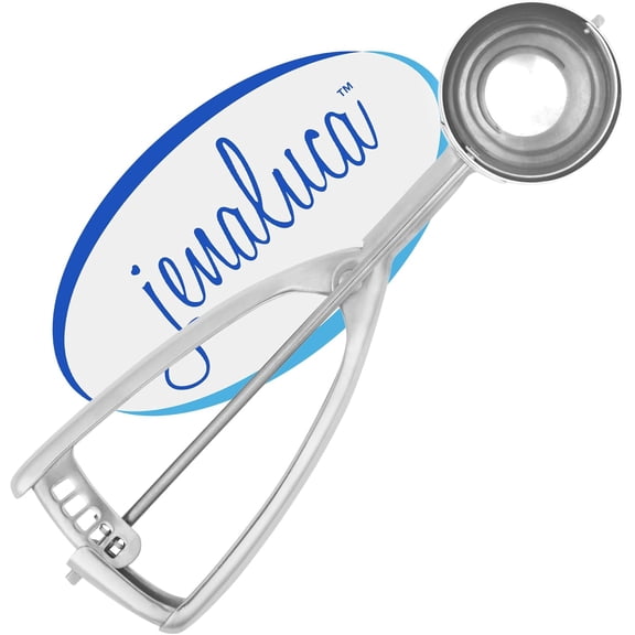 Large Scoop - Ice Cream, Cookie Dough & Cupcake Scooper - 3 tablespoon 1.5 ounce disher #24 stainless steel icecream, batter & baking scoop