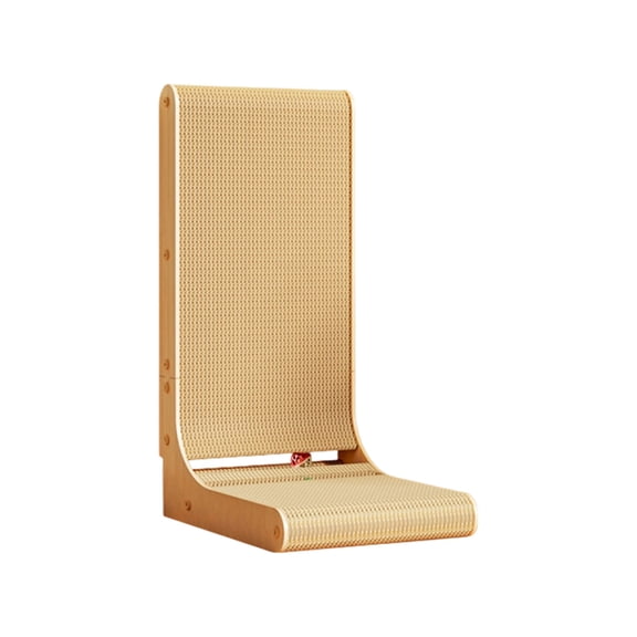 Large Scratcher With 2 Layer Track 70cm Tall L Shape Board For Adult Cats Wall Mounted Sharpener