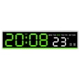 Large Screen Digital Clock Easy to Read Time Date Temperature Modern ...