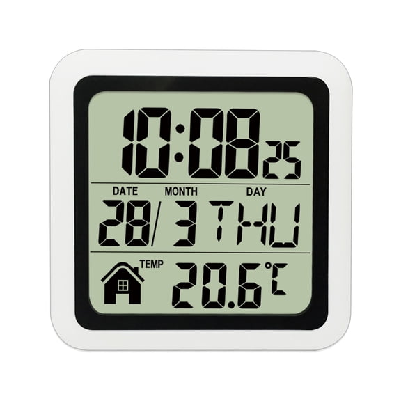 Large Screen Digital Clock For Bathroom Shower Waterproof Temperature Display
