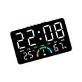 thumbnail image 1 of Large Screen Digital Clock Temperature Humidities Sensors Comfort Display Quiet Movement Wall Or Table Placement, 1 of 8
