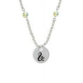 thumbnail image 1 of Large Script Letter - & - 3/4'' Disc - AB Crystal Fiona Necklace, 1 of 1