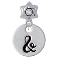thumbnail image 1 of Large Script Letter - & - 3/4'' Disc - Star of David with Clear Crystal Charm Bead, 1 of 1