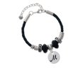 thumbnail image 1 of Large Script Letter - M - 3/4'' Disc - Love Luck Leather Bracelet, 1 of 1