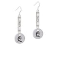 thumbnail image 1 of Large Script Letter - Q - 3/4'' Disc - Faith Bar French Earring, 1 of 3