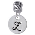 thumbnail image 1 of Large Script Letter - Z - 3/4'' Disc - Large Rope with Cross Beads Charm Bead, 1 of 1