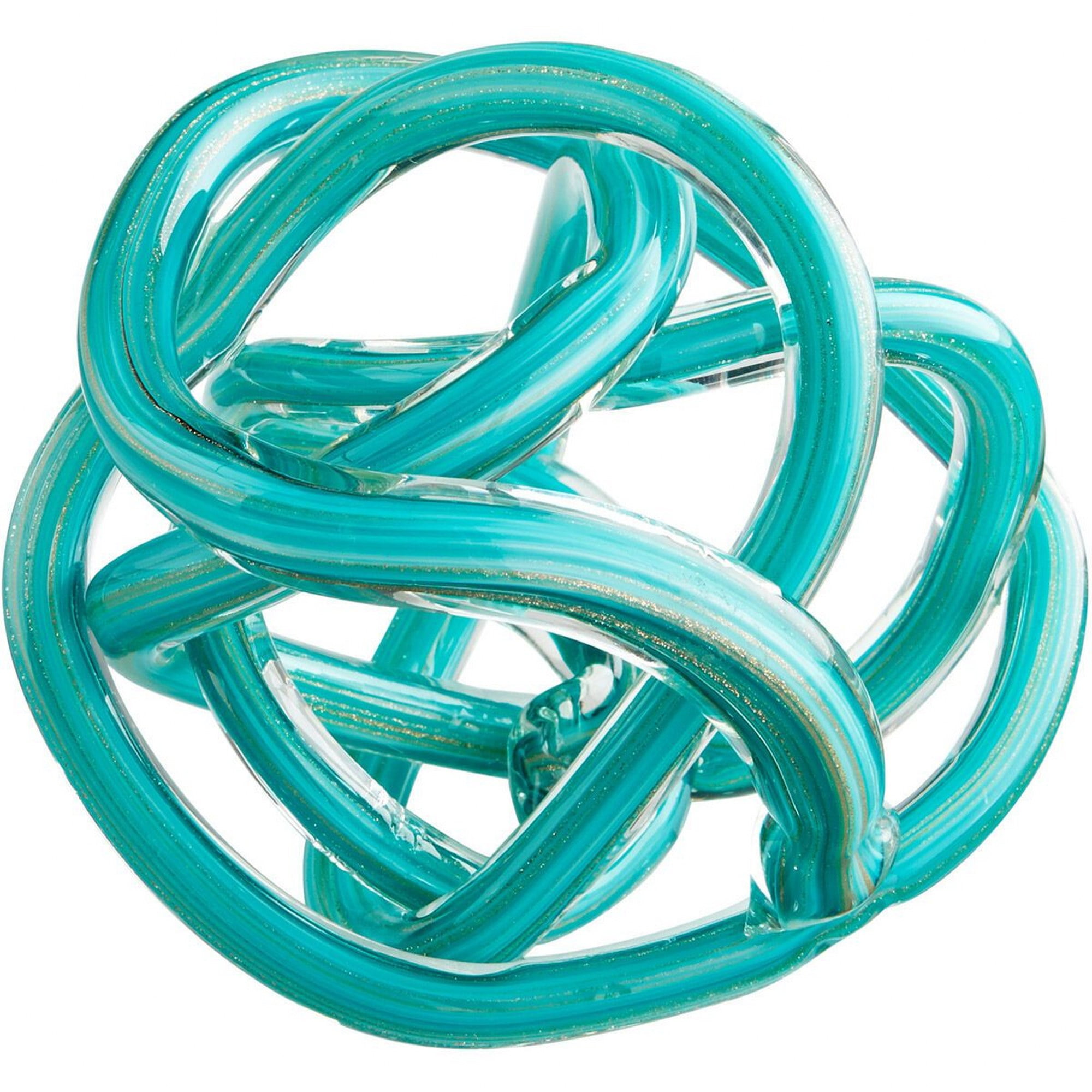 Teal Glass Wall Mounted Contemporary Orb Sculpture