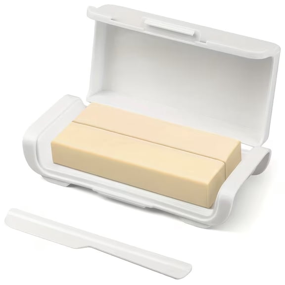 Large Sealed Butter Dish Durable Plastic Butter Container with Easy-Cut Design for Countertop & Refrigerator Storage