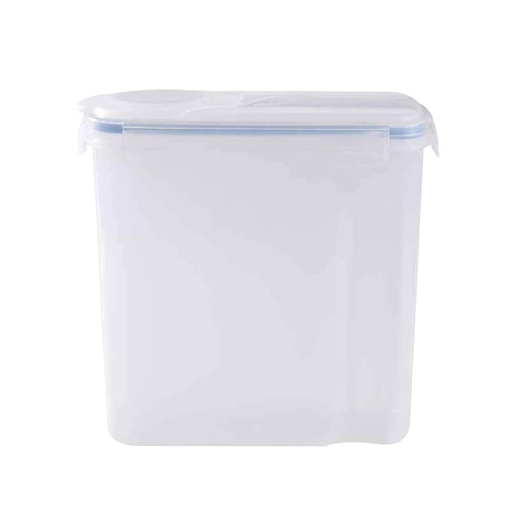 Large Sealed Storage Jar | 4L Airtight Kitchen Container for Grains, Cereals & Dry Goods | Food-Grade Plastic with Flip-Top Lid & Scale Ruler | 1-Pack