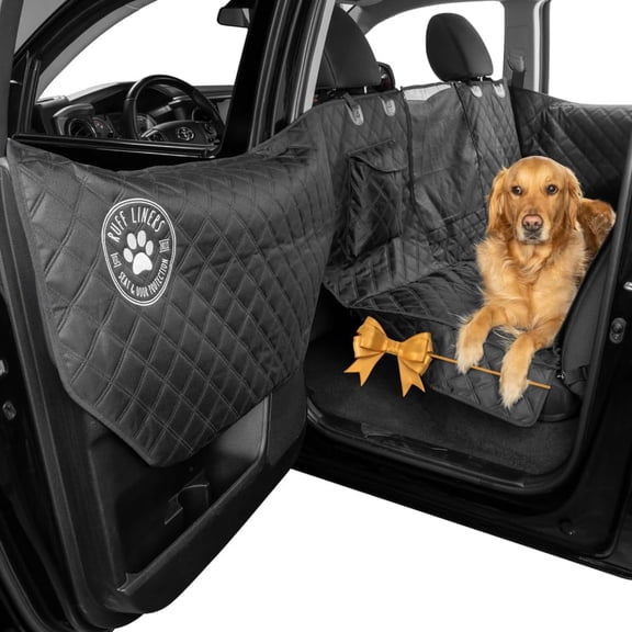 Large  Seat Cover, Black - As Seen   Tank -  Seat Protector for Full-Size  - , Machine-Washable, Touch Fasteners, & Belt Slots - Heavy-Duty  Hammock