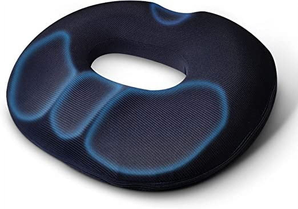 TRIANU Donut Pillow, Tailbone Hemorrhoid Cushion, Memory Foam Seat Cushion  Pain Relief for Sores, Prostate, Coccyx, Sciatica, Pregnancy, Blue