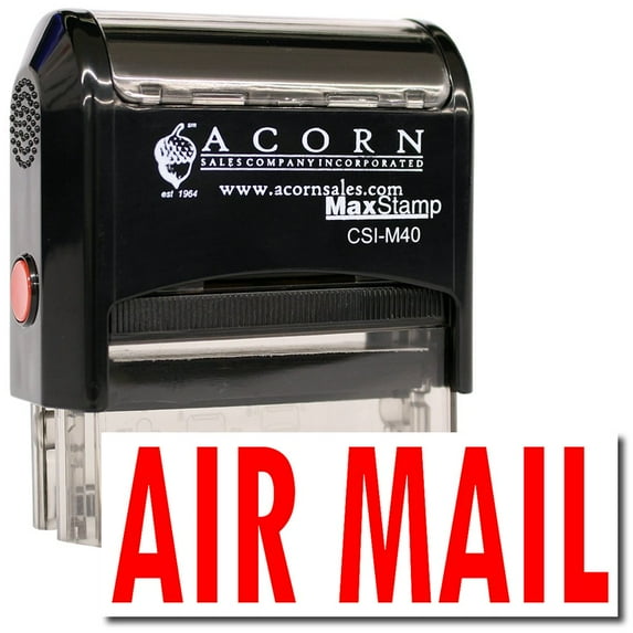Large Self-Inking Air Mail Stamp with Yellow Ink