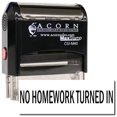 thumbnail image 1 of Large Self-Inking No Homework Turned In Stamp with Brown Ink, 1 of 4