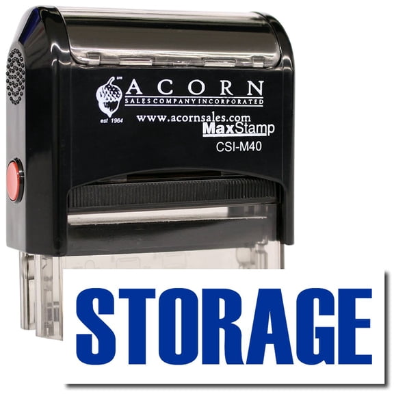 Large Self-Inking Storage Stamp with Blue Ink
