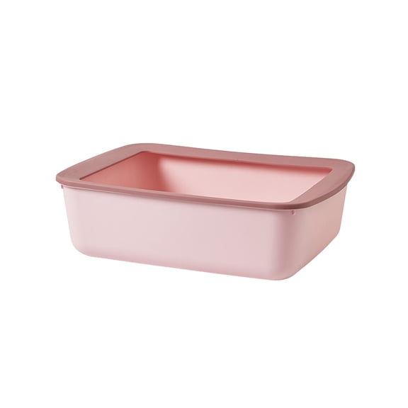 Large Semi-Closed Cat Litter Pan,Anti-Spill and Anti-Tracking Design,Removable Top Lid for Easy Cleaning,Spacious Interior for Big or Obese Cats,Suitable for All Litter Types