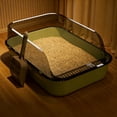 thumbnail image 1 of Large Cat Litter Box with High Sides, Open Top for Easy Access, Includes Scoop with Storage, 1 of 5