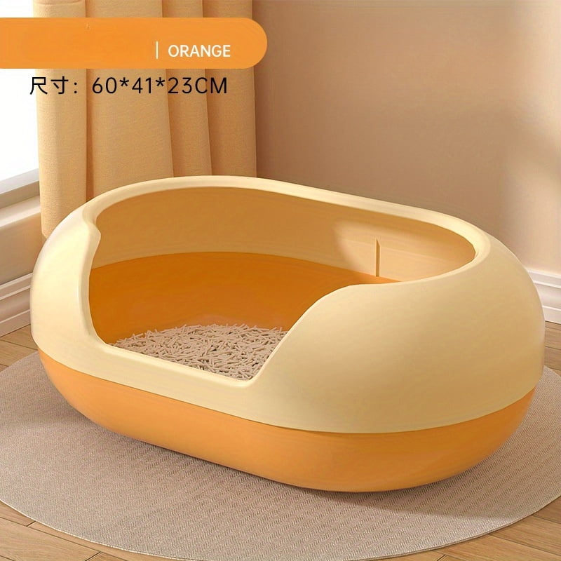 Semi Enclosed Large Stainless Steel Cat Litter Box Durable Easy Clean Cat Toilet