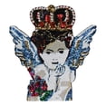 thumbnail image 1 of Large Sequin Angel Patches Crown Wing Backpack Embroidery Applique for Jacket Motif Badge DIY Sew on Apparel Supplies 1piece, 1 of 4
