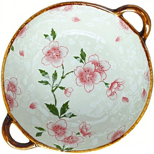 Serving Bowl 24oz Pasta Bowl for Salad Soup Ramen Ceramic Bowl with Handle ,Porcelain Stoneware Dish,700ML