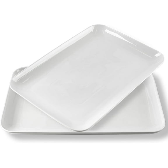Large Serving Platter Set Large Serving Tray - Rectangular Serving Trays for Party Turkey Platter Set of Dinner Parties