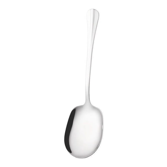 Large Serving Spoon, Stainless Steel Serving Spoon, 11.4 Inch Long Handle Spoon for Food, Dishwasher Safe, Rust Resistant for Dining, Parties, Barbecues