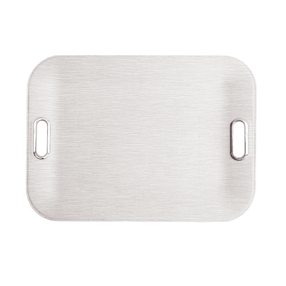Large Serving Tray with Metal Handles