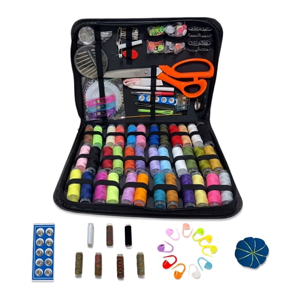 Large Sewing Kit 249 Pcs, Portable Needle and Thread Kit for Adults, Complete Sewing Supplies Set for Home Dorm Travel, Hand Mending Clothes Emergency Repair and DIY Crafts
