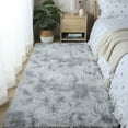 thumbnail image 1 of Large Shag Area Rugs 19.69 x 47.24, Tie-Dyed Plush Fuzzy Rugs for Living Room, Ultra Soft Fluffy Furry Rug for Bedroom, Indoor Carpet Nursery Rugs for Kids Room Home Decor, Grey, 1 of 4