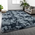 thumbnail image 1 of Large Shag Area Rugs 6 x 9, Plush Fuzzy Rugs for Living Room, Ultra Soft Fluffy Furry Rugs for Bedroom, Indoor Carpet Nursery Rugs for Kids Room Home Decor, Tie-dyed Blue Grey, 1 of 12