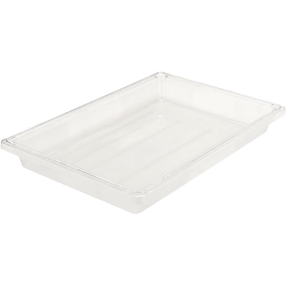 Large Shallow Food Storage Container, 5 Gallon, Clear, Commercial Grade Kitchen and Restaurant Container, Durable Food Storage Bin for Cafeteria and Food Service