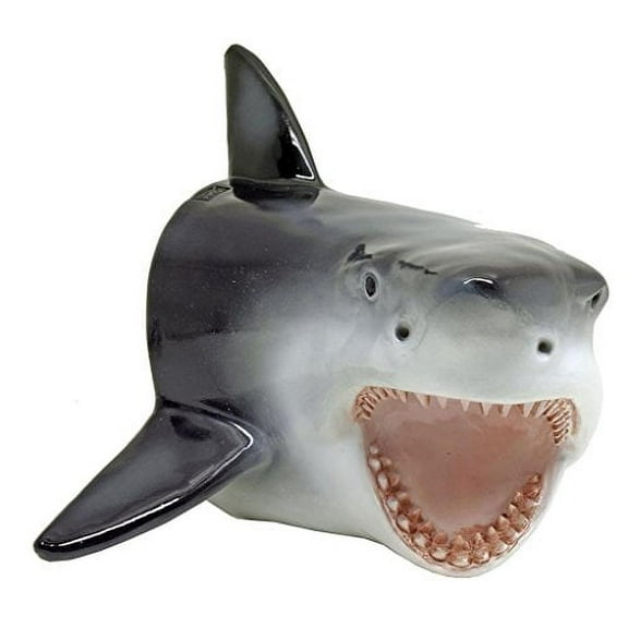 Large Shark Head Wall Mount Statue Bust - "Predator" - Mako Great White Shark Attack Teeth
