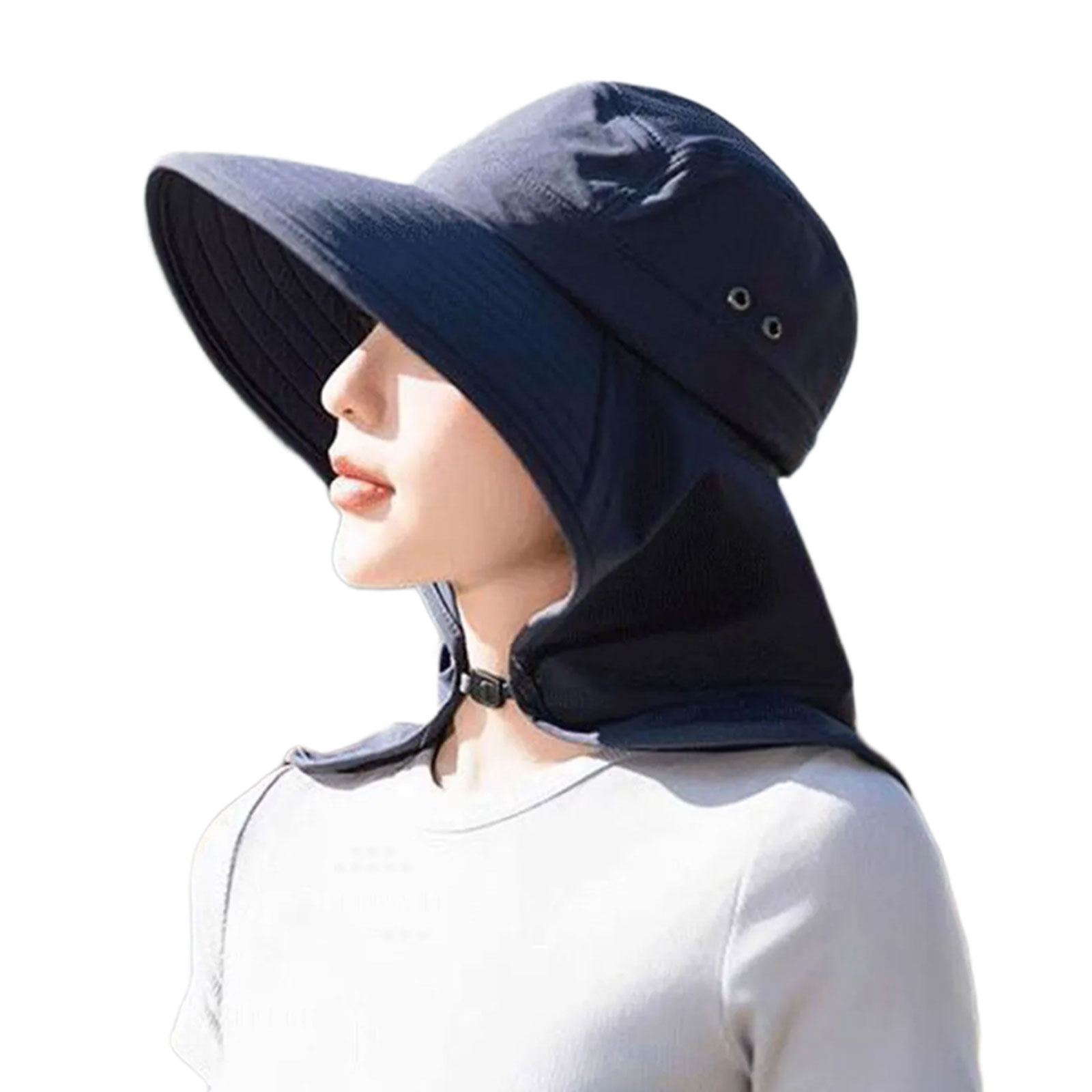 Large Shawl Outdoor Sun Visors Sun Hat with Shawl for Sports and Travel Adjustable Traveling Camping Hiking