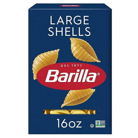 Large Shells Pasta, 16 oz. Box - Non-GMO Pasta Made with Durum Wheat Semolina - Kosher Certified Pasta