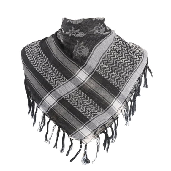 Large Shemagh Scarf Print Arabian Desert Scarves for Unisex Neck Head Wrap Pattern Shemagh Scarf Keffiyeh Arab Head Wrap Square Shawl with Tassels