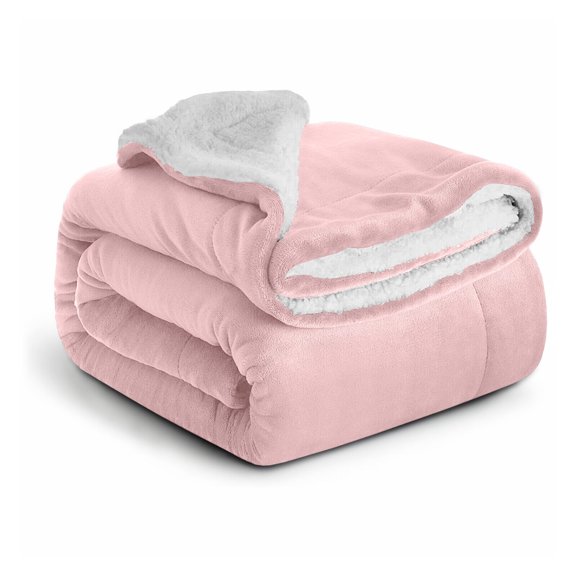 Large Sherpa Fleece Blanket Queen Size Super Soft Mink Reversible Sofa Bed Throw