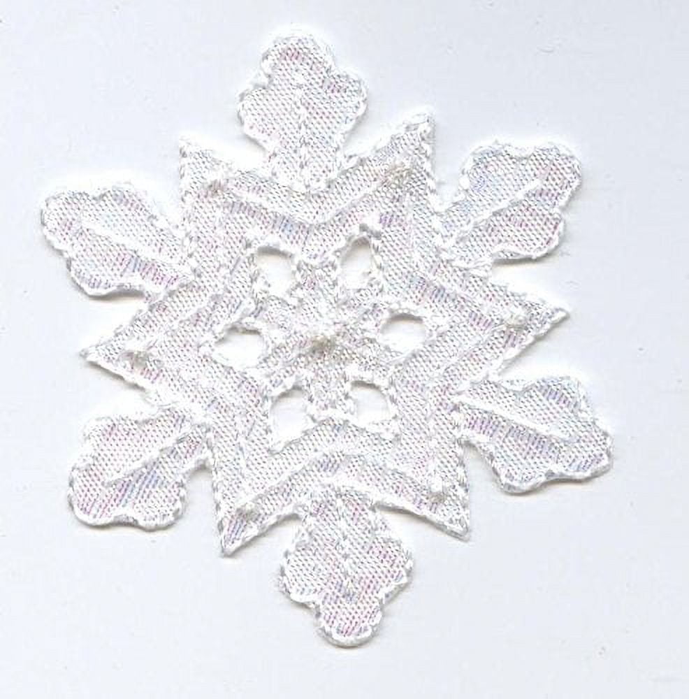 White Snowflake Sequin 15mm (5/8) ~ Snow White ~ Sequins for embroidery,  applique, arts, crafts, bridal wear and embellishment.