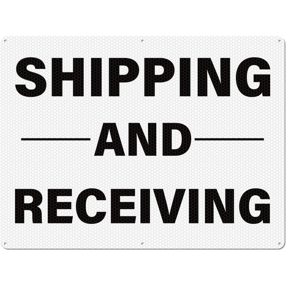 Large Shipping and Receiving Sign 18" x 24" Reflective Aluminum Metal Signs Rust-Free Deliveries Sign for Business Warehouses Factories Loading Docks Logistics Yards