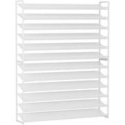 NEYCIL Large Shoe Rack 12 Tier Shoe Organizer, Heavy Duty Metal 6-Tier Stackable Shoe Storage Vertical Shoe Rack for Closet Front Door Entrance, Up to 75 Pairs,