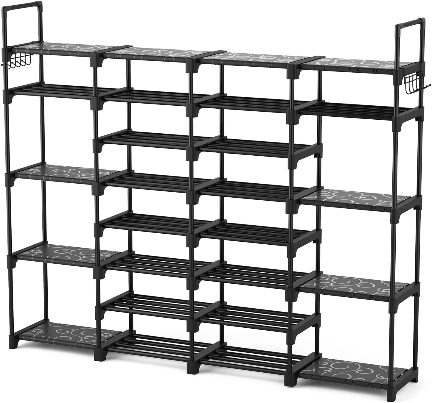 Large Shoe Rack Organizer Tall Metal Shoe Rack for Entryway Holds 62-66  Pairs 8