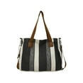 thumbnail image 1 of Large Shopper Tote 14.17x11.02x3.54in Polyester Spacious Bag White Black Red Yellow Green Oversized Shoulder Purse Roomy Carryall Beach Tote Travel Bag Work Commuter Lightweight Carry​, 1 of 6