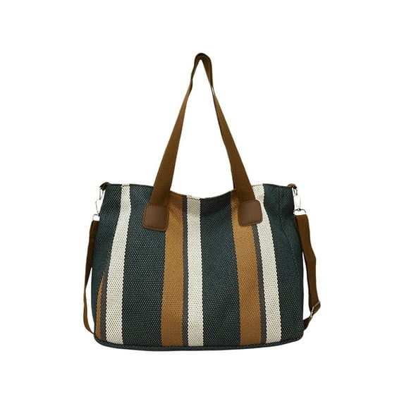 Large Shopper Tote 14.17x11.02x3.54in Polyester Spacious Bag White Black Red Yellow Green Oversized Shoulder Purse Roomy Carryall Beach Tote Travel Bag Work Commuter Lightweight Carry