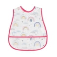 thumbnail image 1 of Large Short Sleeve Bib For Toddler And Kids, Soft Fabric Mess Saving Apron, Must Have For Junior Eating (Hot Pink), 1 of 5