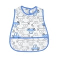 thumbnail image 1 of Large Short Sleeve Bib For Toddler And Kids, Soft Fabric Mess Saving Apron, Must Have For Junior Eating (Sky Blue), 1 of 6