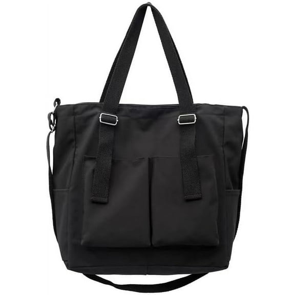 Large Shoulder Bags Fashion Nylon Satchel Foldable Tote Bag With water bottle pocket for Women Men Work Travel Casual