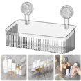 thumbnail image 1 of Large Shower Caddy with Powerful Suction Cups, No Drill Removable Bathroom Shelf Organizer 30x12cm, Waterproof Storage Basket for Shower Bathtub and Kitchen Counter, 1 of 9
