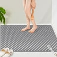 thumbnail image 1 of Large Shower Mat 47x 32 TPE Shower Mat Non Slip Heavy Shower Floor Mat With Drain Holes And Suction Cups No Odor Shower Mats For Inside Shower For Elderly Bathroom DGrey, 1 of 7