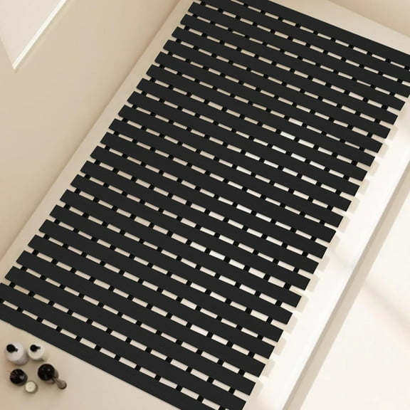 Large Shower Mat Without Suction Cups(35.4"*16.9"),Heavy Duty Bathtub Mat for Elderly,Non Slip Shower Mats for Inside Shower, Rubber Shower Floor Mat for Outside
