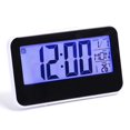 Large Silent LCD Wall Clock with Temperature and Humidity Display
